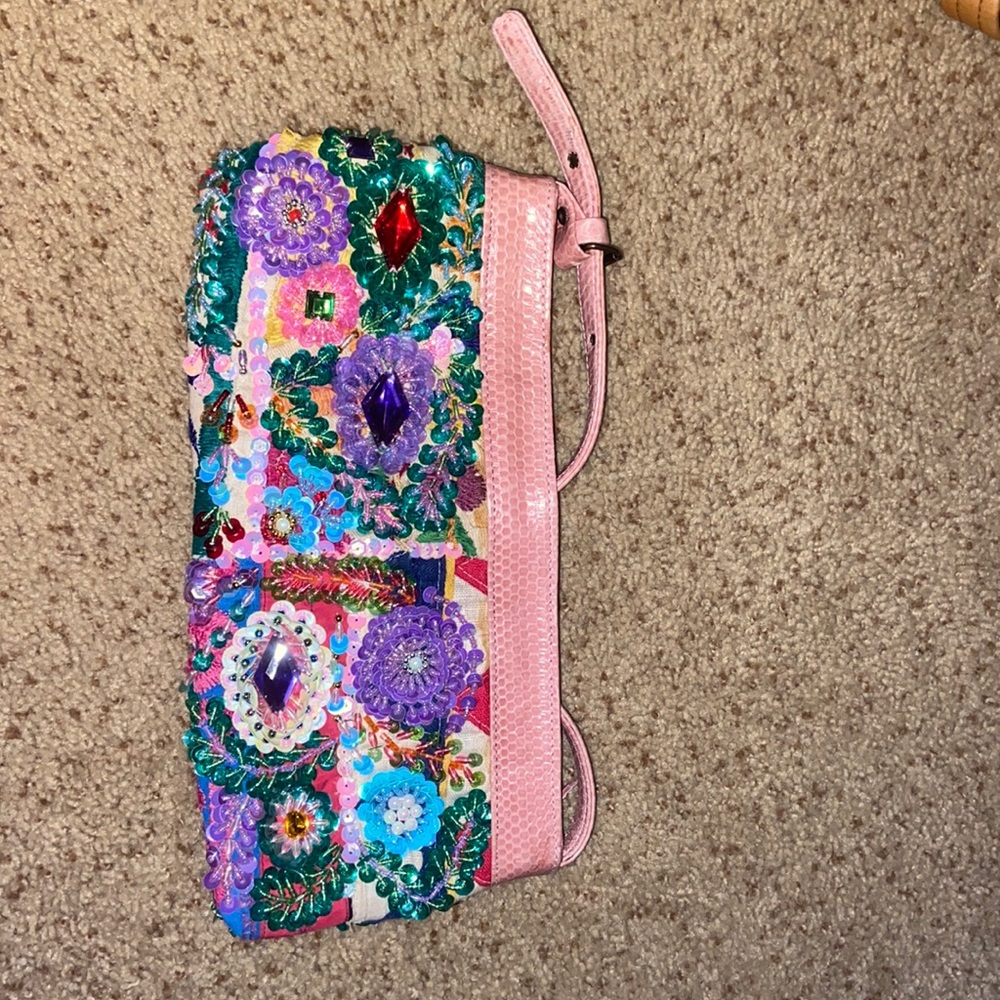 Multicolor oriental beaded purse